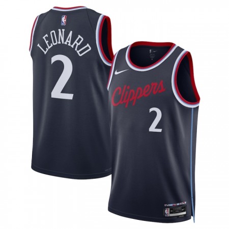 Dres Los Angeles Clippers Kawhi Leonard Nike 2024-25 Icon Edition Navy Swingman